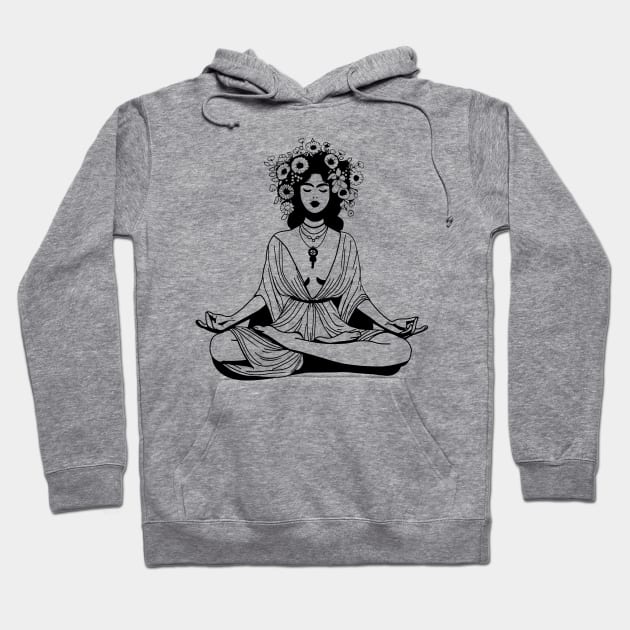 Meditating girl Hoodie by CraftyDesign66